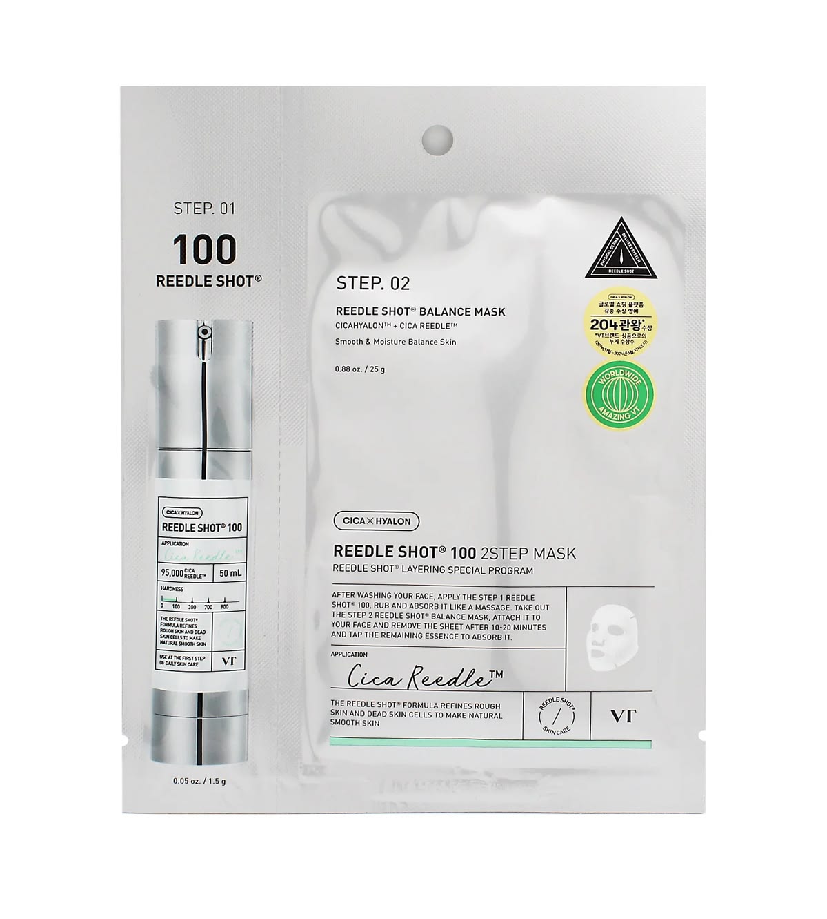 VT Cosmetics Mild Reedle Shot 100 2-Step Mask